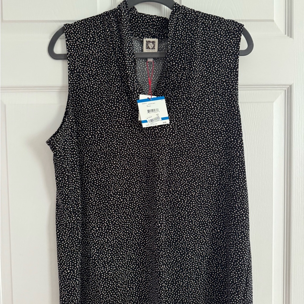 Anne Klein Black and White Polka Dot Dress